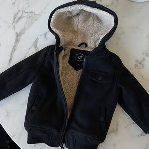 Fleece lined boys jacket